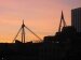 Zachód słońca, widok na Millenium Stadion